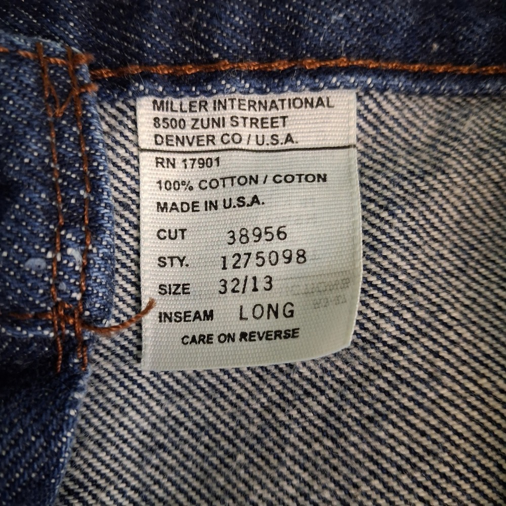 Rocky Mountain Clothing Co Rockies Jeans High Rise Western Dark Wash 32 Long VTG - Picture 12 of 14